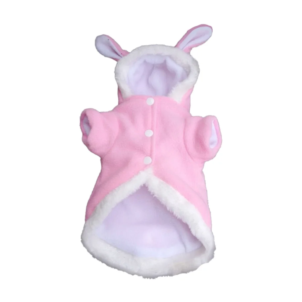 🆕Cute Pink🩷Bunny Ears Pet-Outfit🐰or Costume with Hoodie🐇